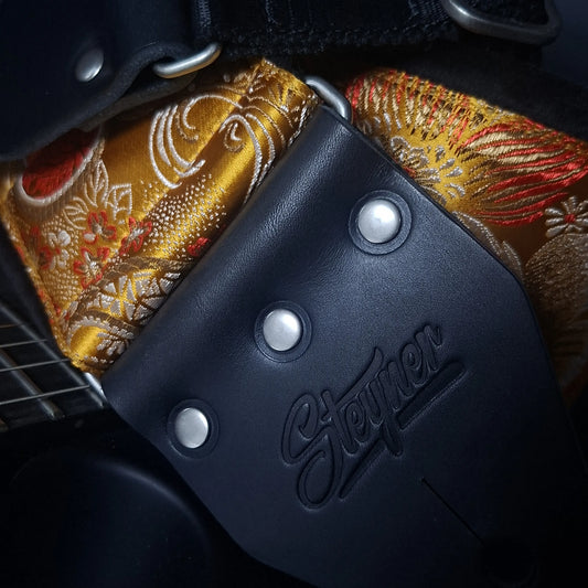 Gepolsterter Bassgurt V2 - Tropical Mango 9.5 cm (schwarz-silber)