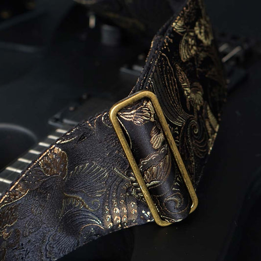 Bassgurt schwarz - Eastern Majesty Deluxe 80 mm (schwarz-messing)