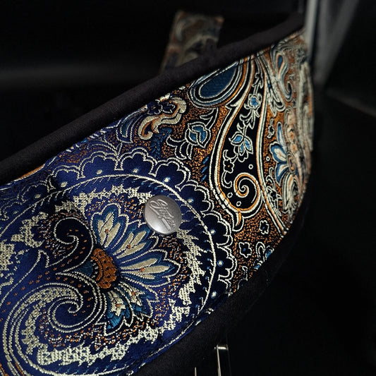 Gepolsterter Bassgurt V2 - Indian Ocean 9.5 cm (schwarz-silber)