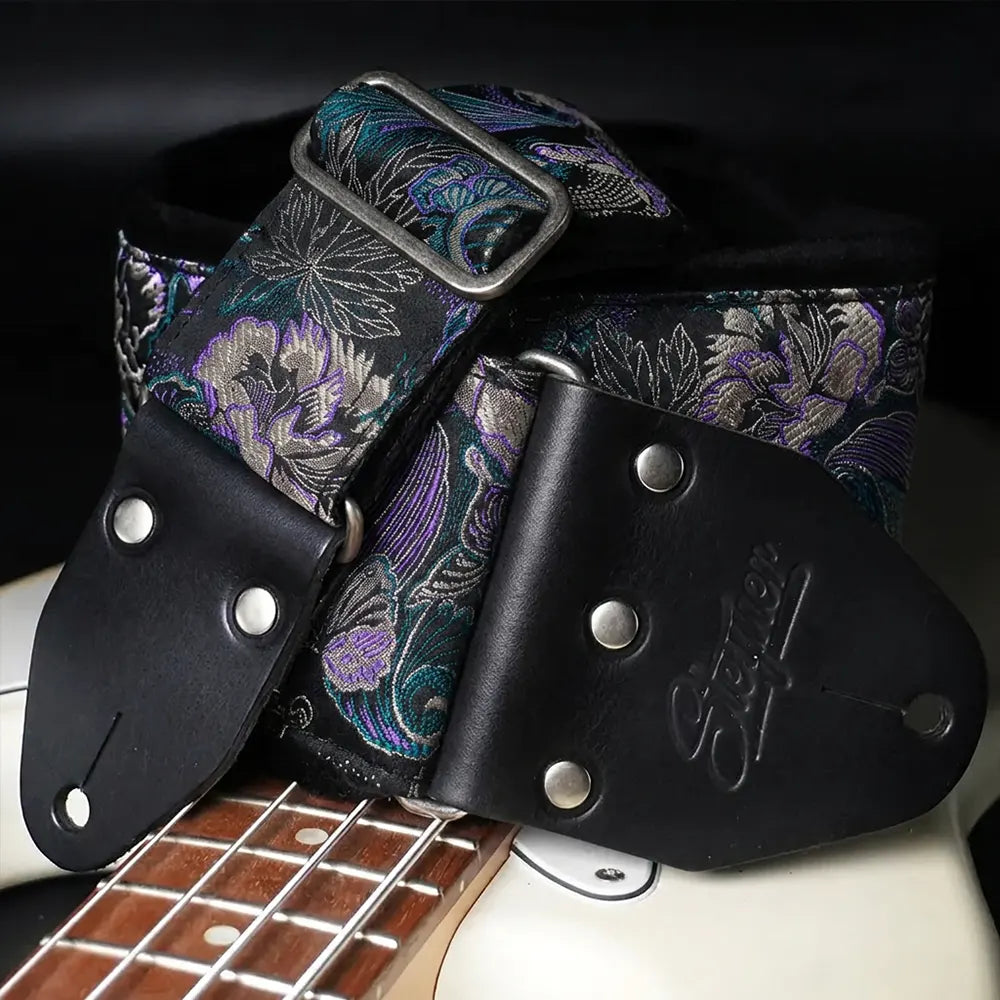 Gepolsterter Bassgurt V2 - Eastern Legacy 9.5 cm (schwarz-silber)