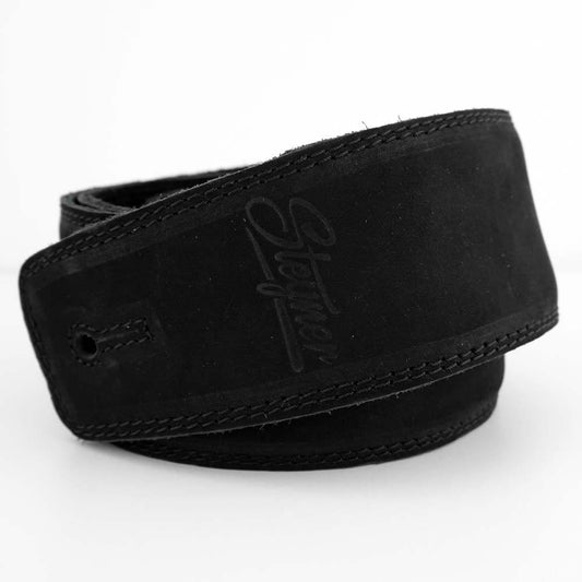 Leder Gitarrengurt Nubuk Deluxe Black