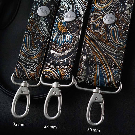 Taschengurt mit Karabinerhaken in breit oder schmal und buntem Muster