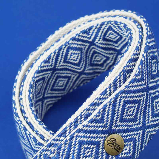 Gitarrengurt Ethno Blau Deluxe (5.2 cm Breite)