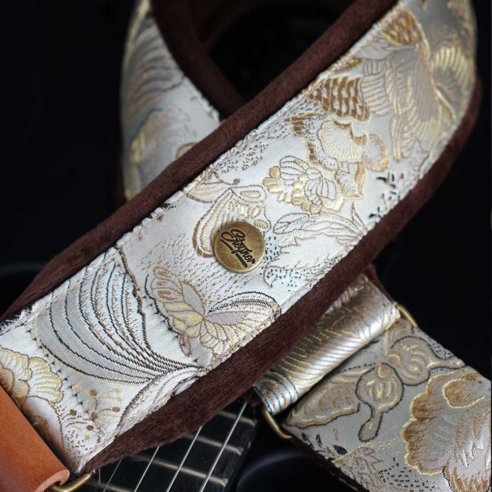 Padded Guitar Strap Black - Eastern Nights (Brass-Black)