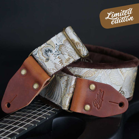 Padded Guitar Strap Black - Eastern Nights (Brass-Black)