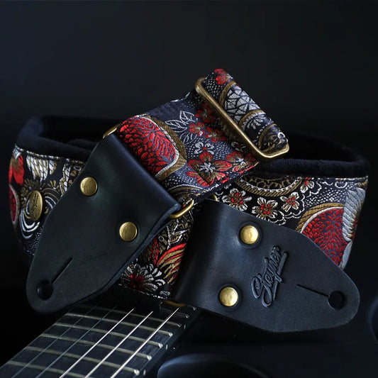 Gepolsterter Gurt für Gitarre mit Muster