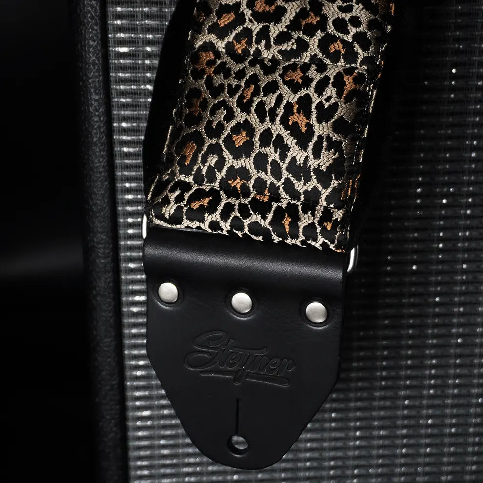 Padded Bass Strap V1 - Luxury Black Paisley (9.5 cm witdh)