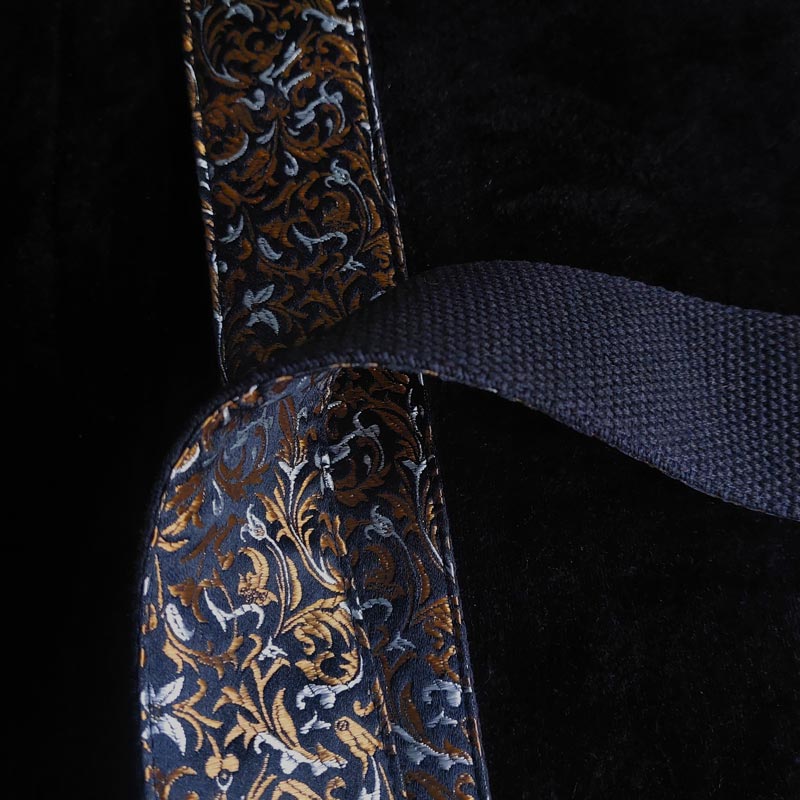 Guitar strap black - Luxury Black Gold Baroque