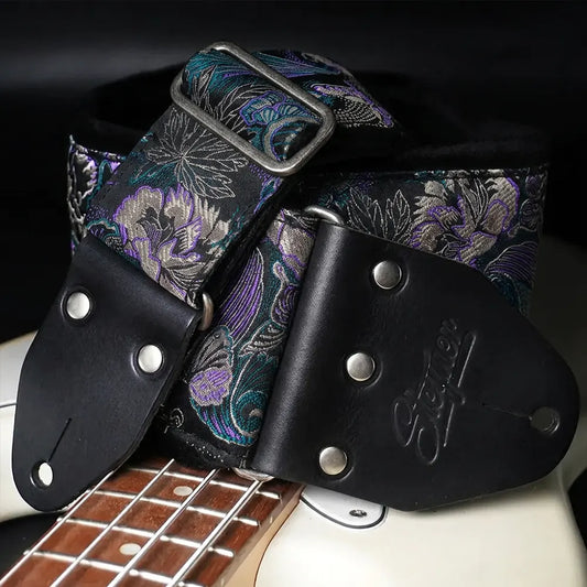 Gepolsterter Bassgurt V2 -  Eastern Legacy 9.5 cm (schwarz-silber)