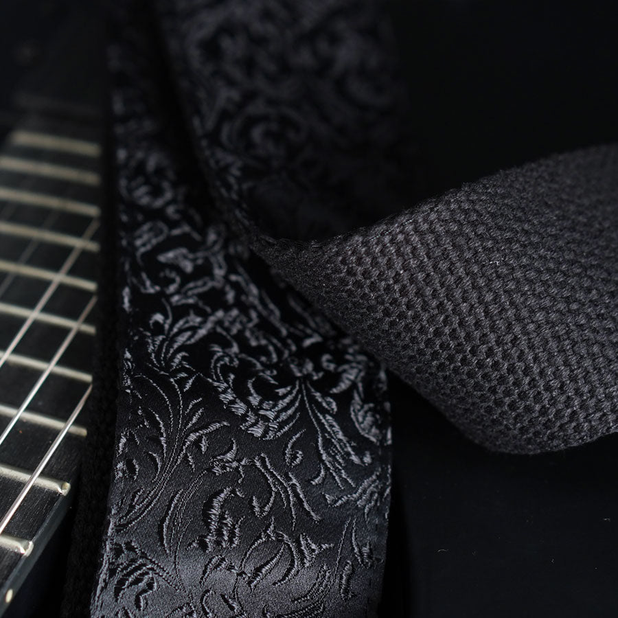 Guitar Strap - Luxury Black Baroque