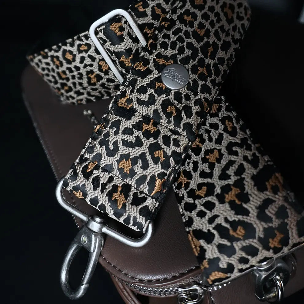 Sangle de sac noir - Luxury Black Paisley