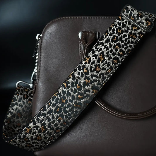 Taschengurt schwarz - Luxury Leopard