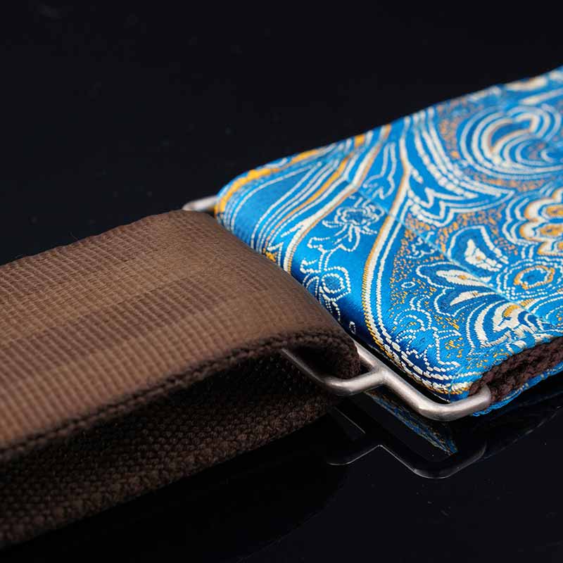 Bassgurt vegan in blau mit Paisley Muster