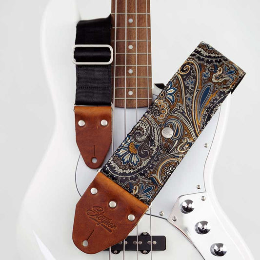 Paisley Bass Strap Black  - Indian Nights Classic