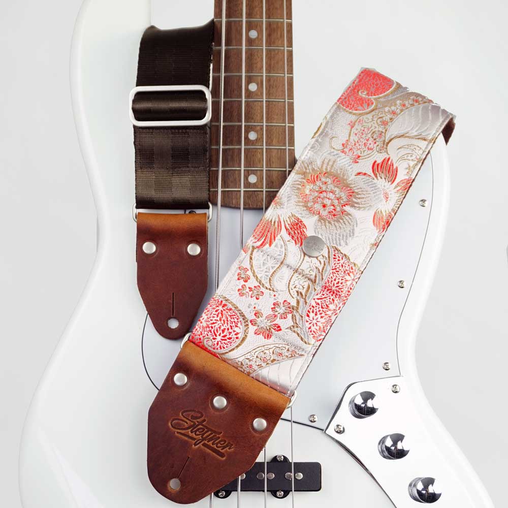 Vintage Bass Strap White - Tropical Sky Classic