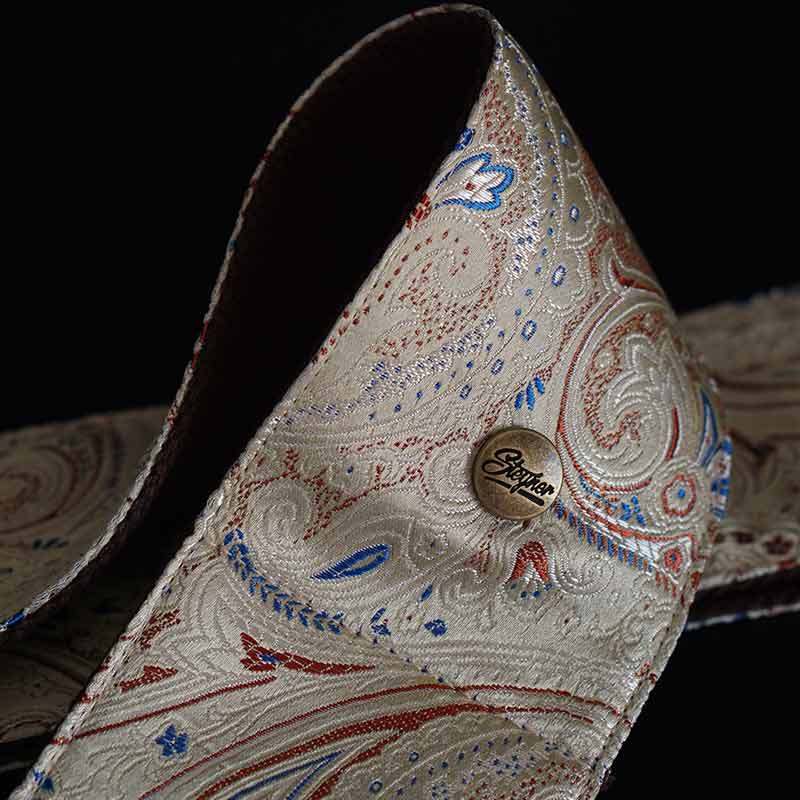 Paisley Bass Strap Beige - Indian Ginger Deluxe