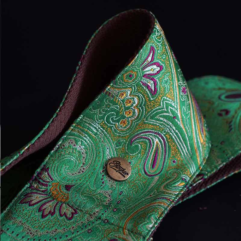 Paisley Bass Strap Green - Indian Garden Deluxe