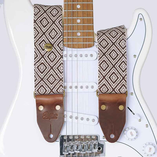 Gitarrengurt Ethno Braun Deluxe