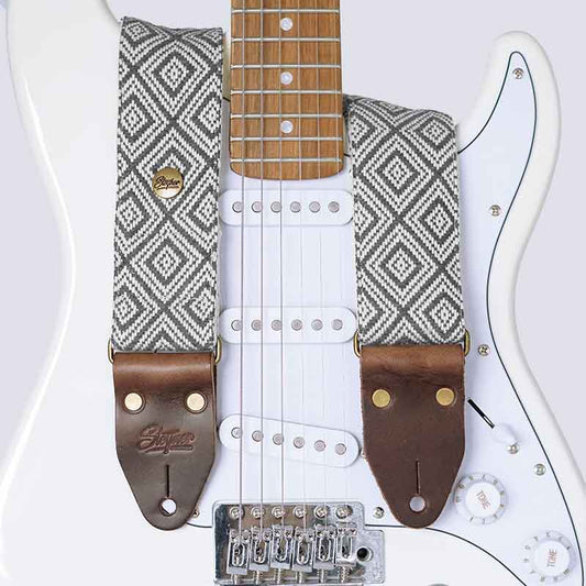 Guitar Strap Ethno Grey Deluxe