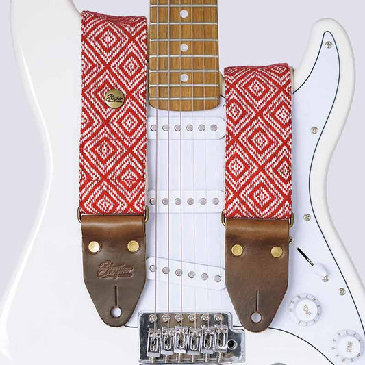 Guitar Strap - Ethno Red eluxe