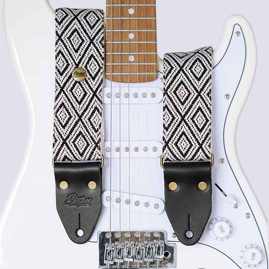 Gitarrengurt Ethno Schwarz Deluxe