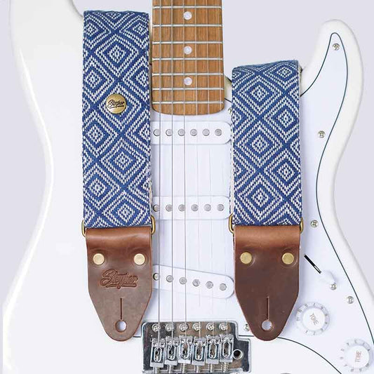 Guitar Strap - Ethno Blue Deluxe