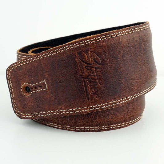 Buckle Front Skinny Leather Guitar Strap
