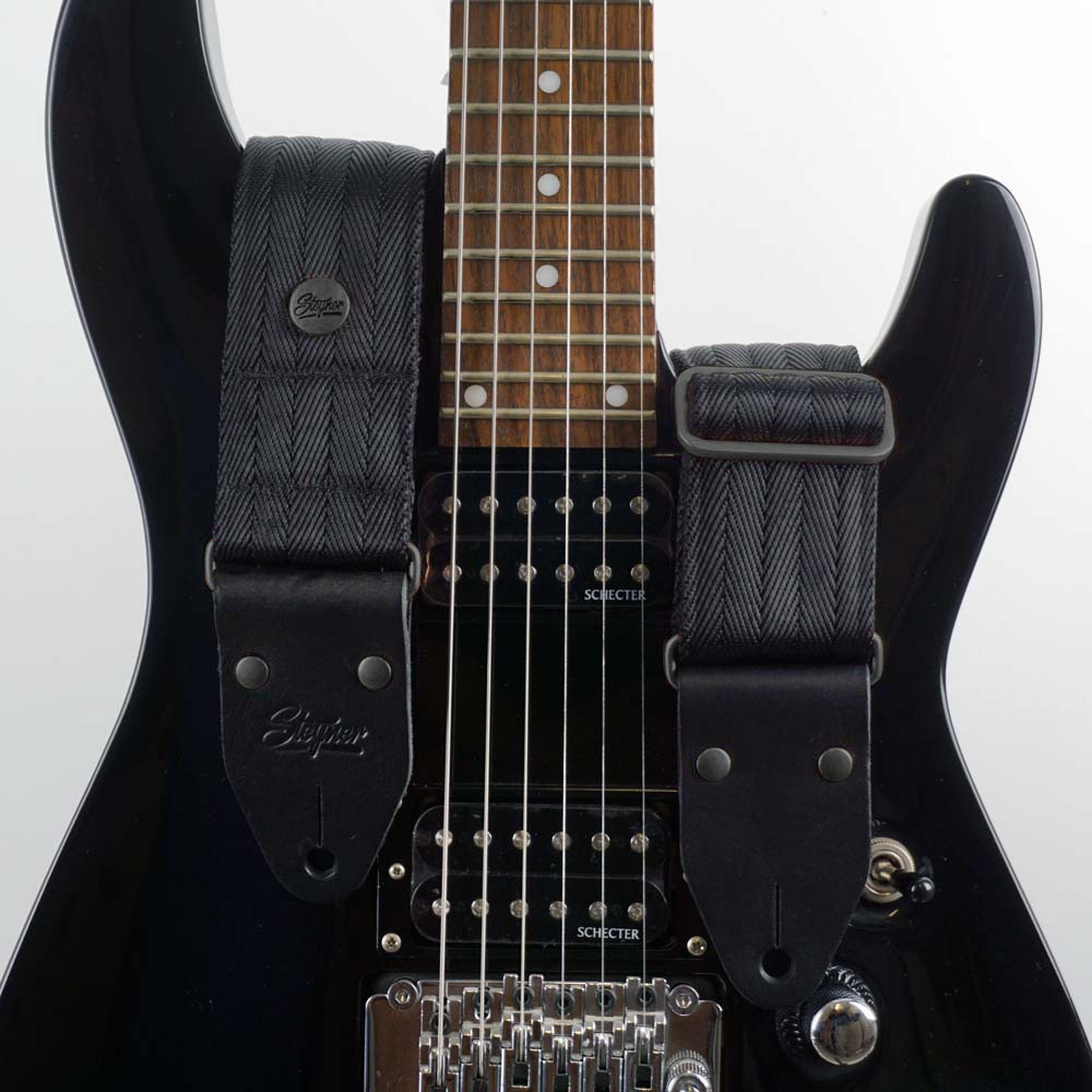 Premium Gitarrengurt schwarz - Heavy Hektor