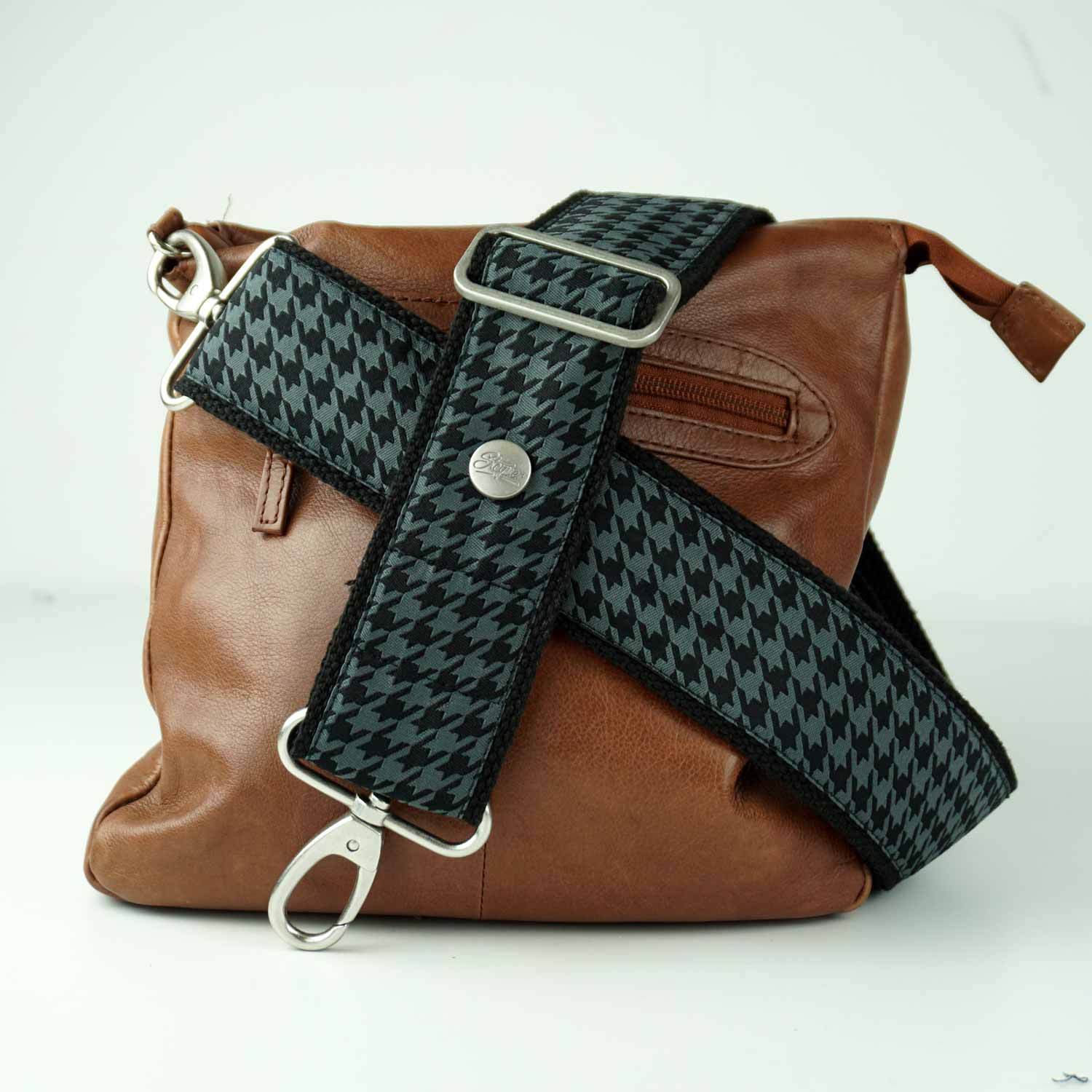 Taschengurt schwarz kariert cm breit Steyner – Steyner Straps