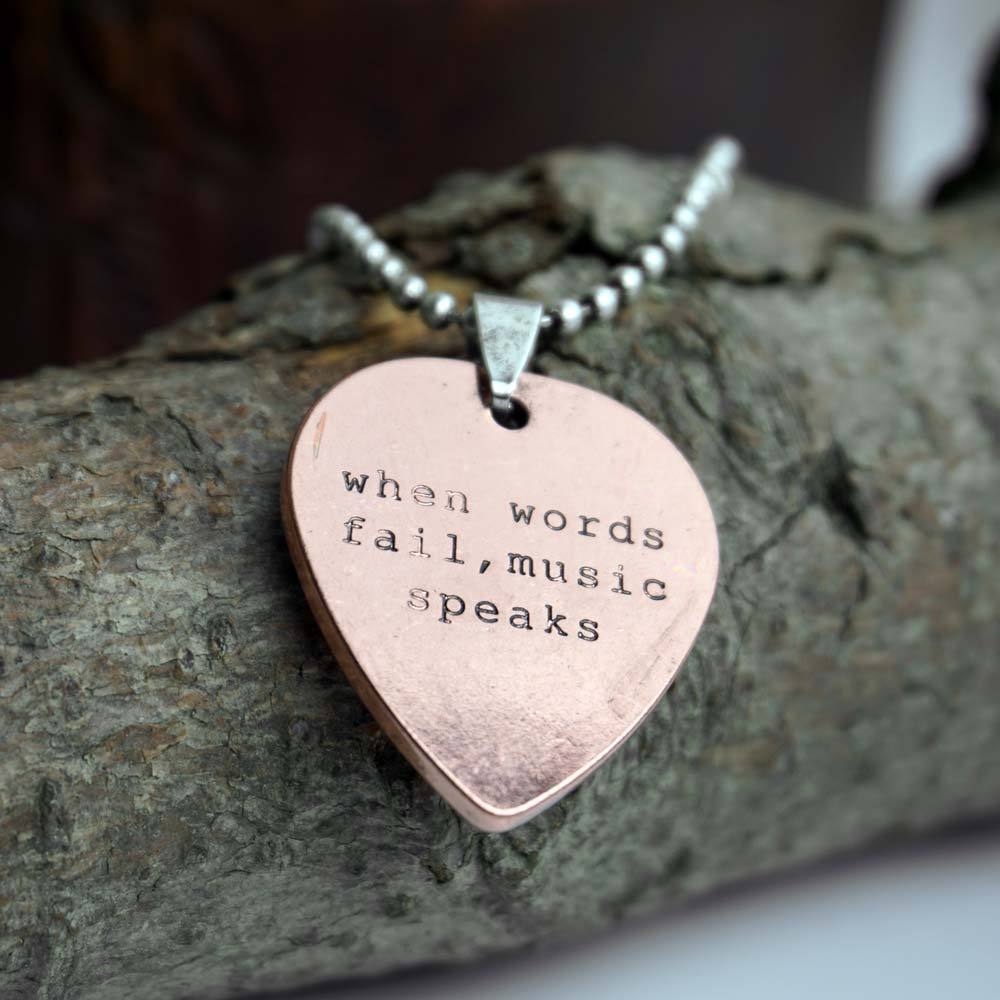 Guitar pick Chain rose gold from  Steyner