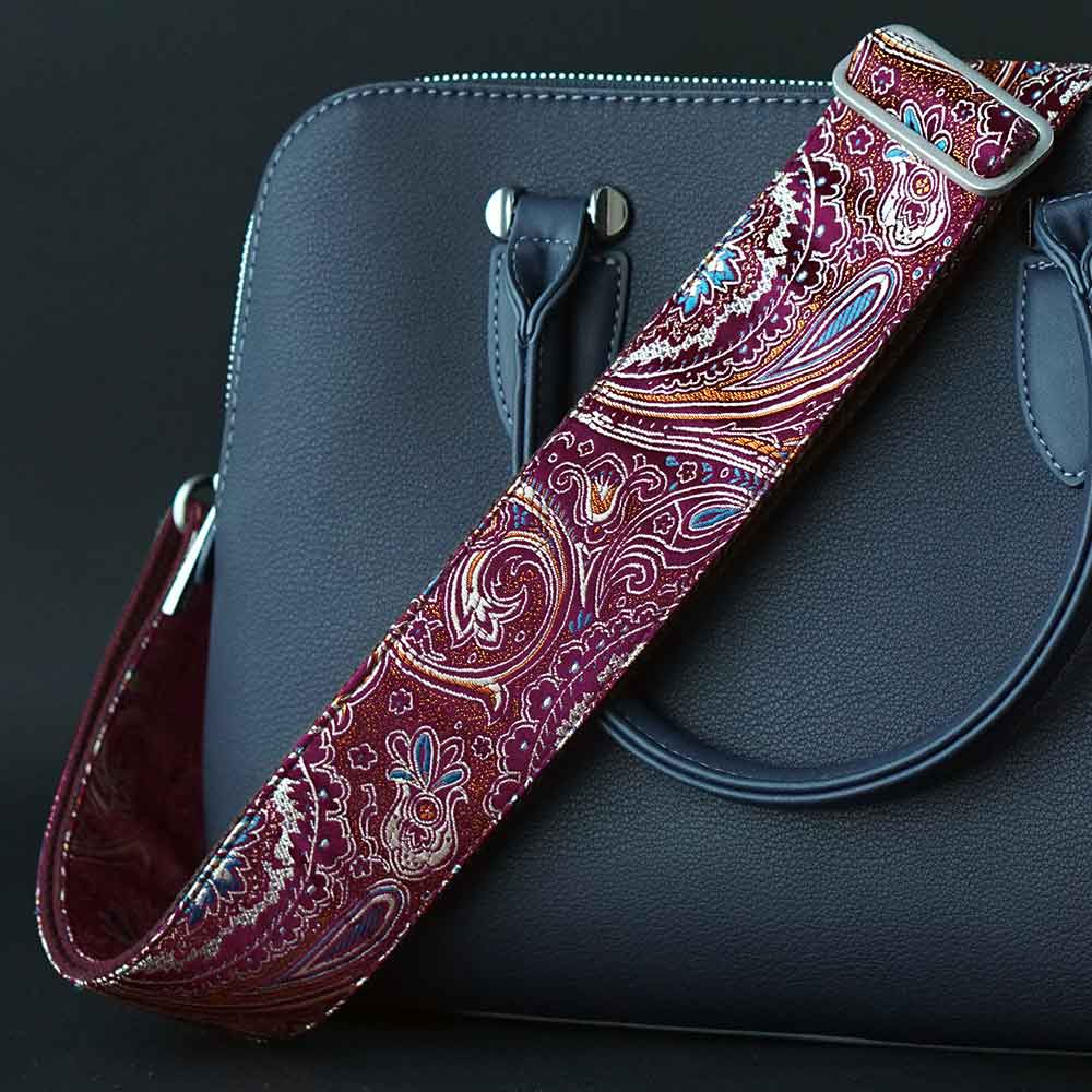 Taschengurt bordeaux Muster Schulterriemen Steyner – Steyner