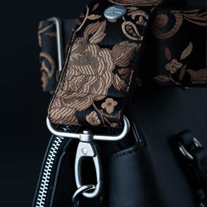 Ersatz schulterriemen für Handtaschen schwarz in breit oder schmal mit Karabinerhaken