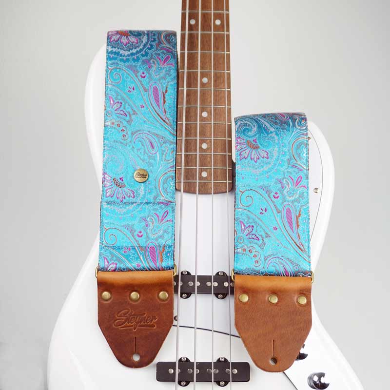 Paisley Bass Strap Blue - Indian Lake Deluxe