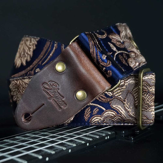 Guitar Strap - Luxury Rose Blue