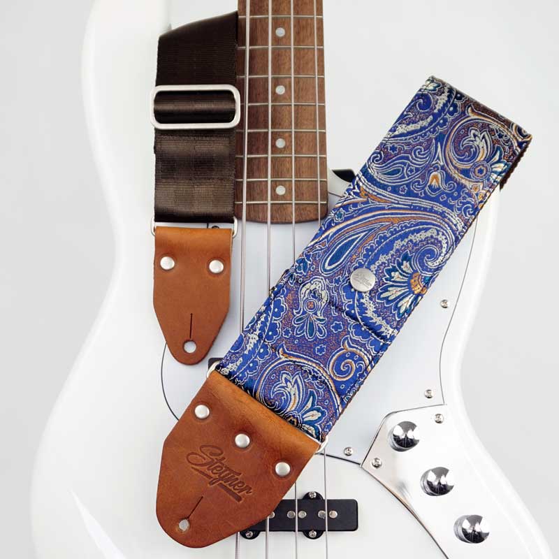 Bester Bassgurt mit Paisley Muster blau und breit von Steyner made in germany