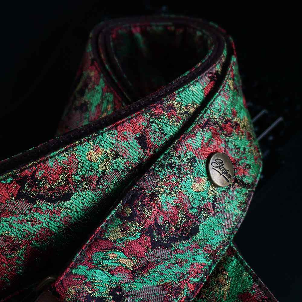 Guitar strap green - Cosmic Nebula