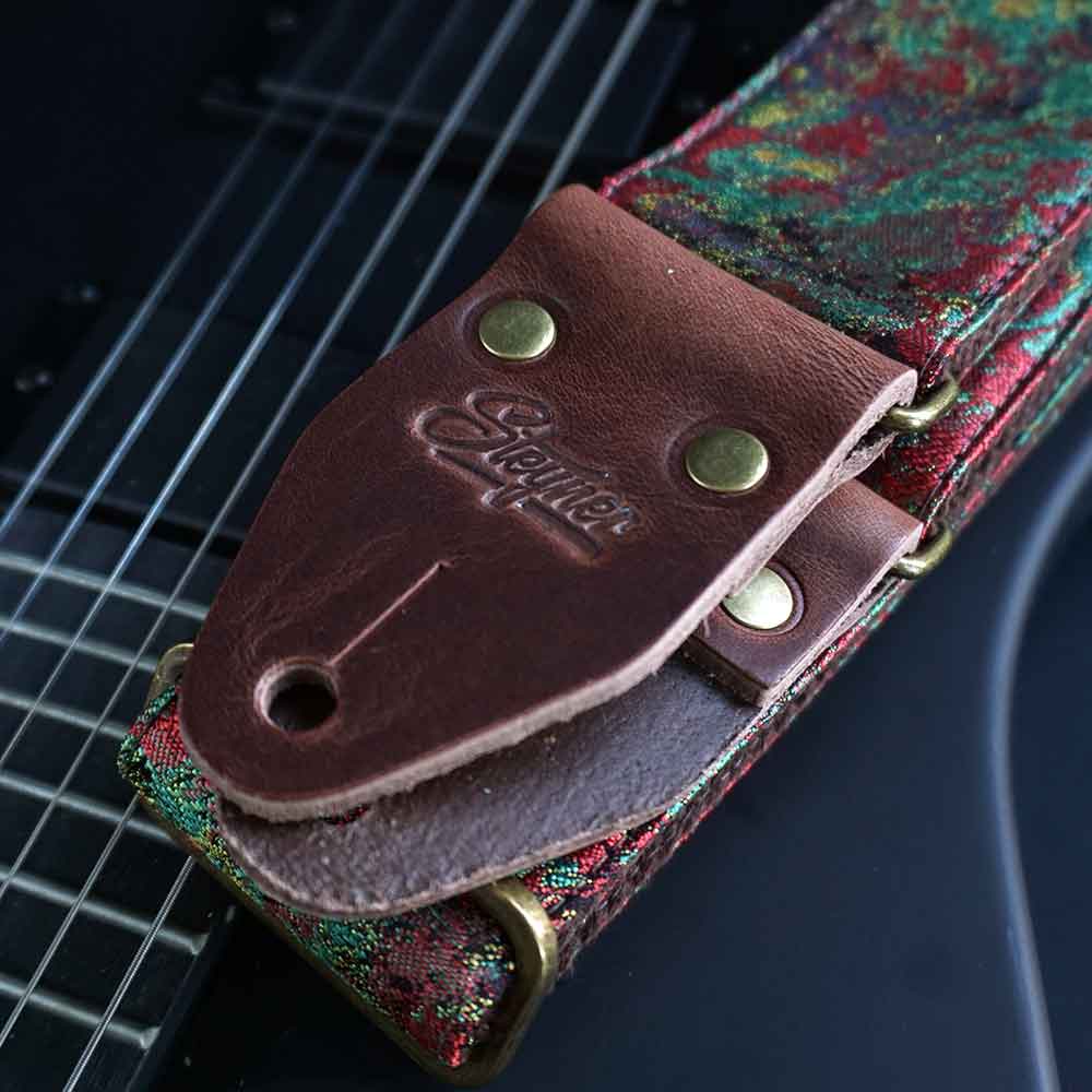 Guitar strap green - Cosmic Nebula