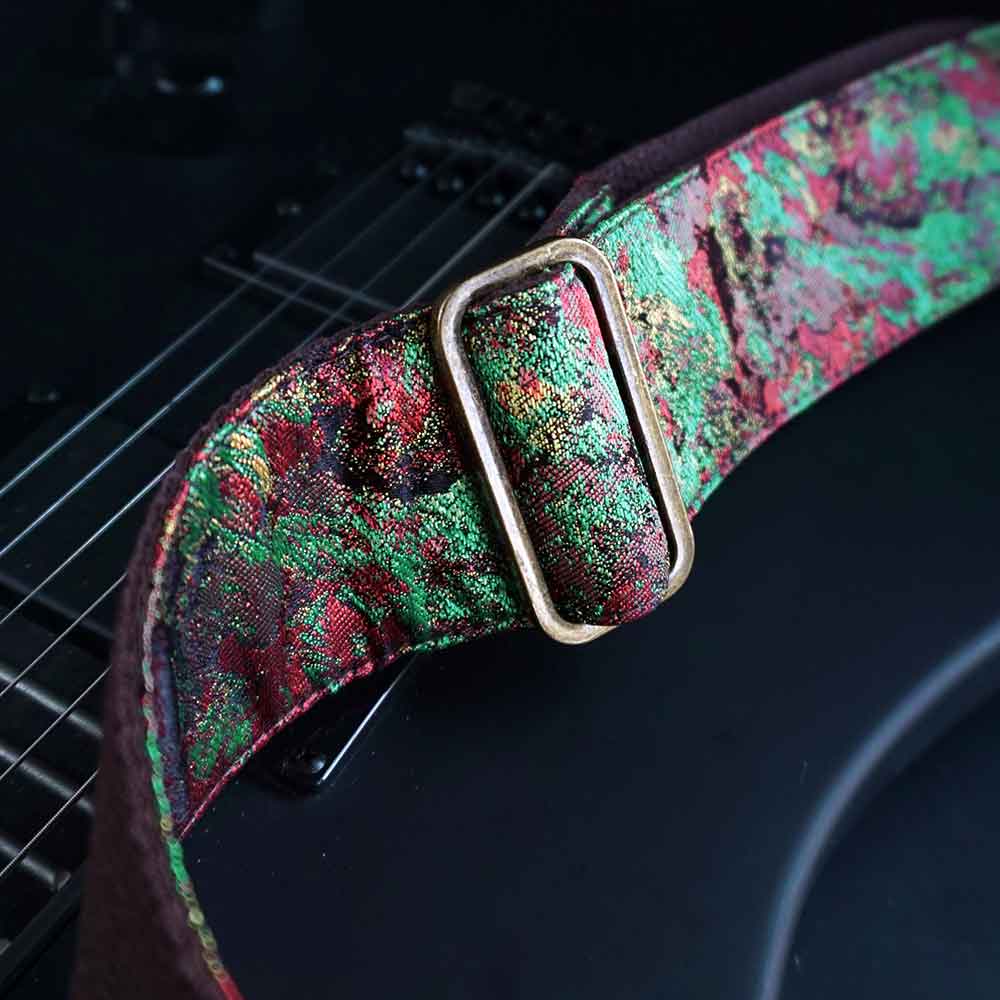 Guitar strap green - Cosmic Nebula