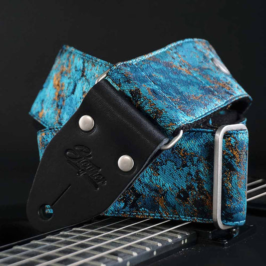 Guitar strap blue - Cosmic Nebula