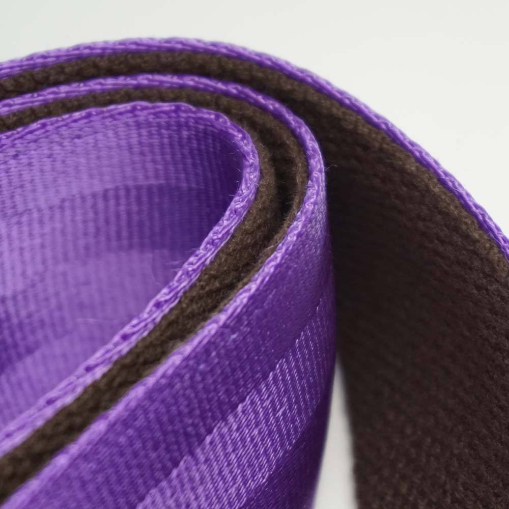 Violett lila farbiger Gitarrengurt aus Sicherheitsgurt - Autogurtband rutschfest