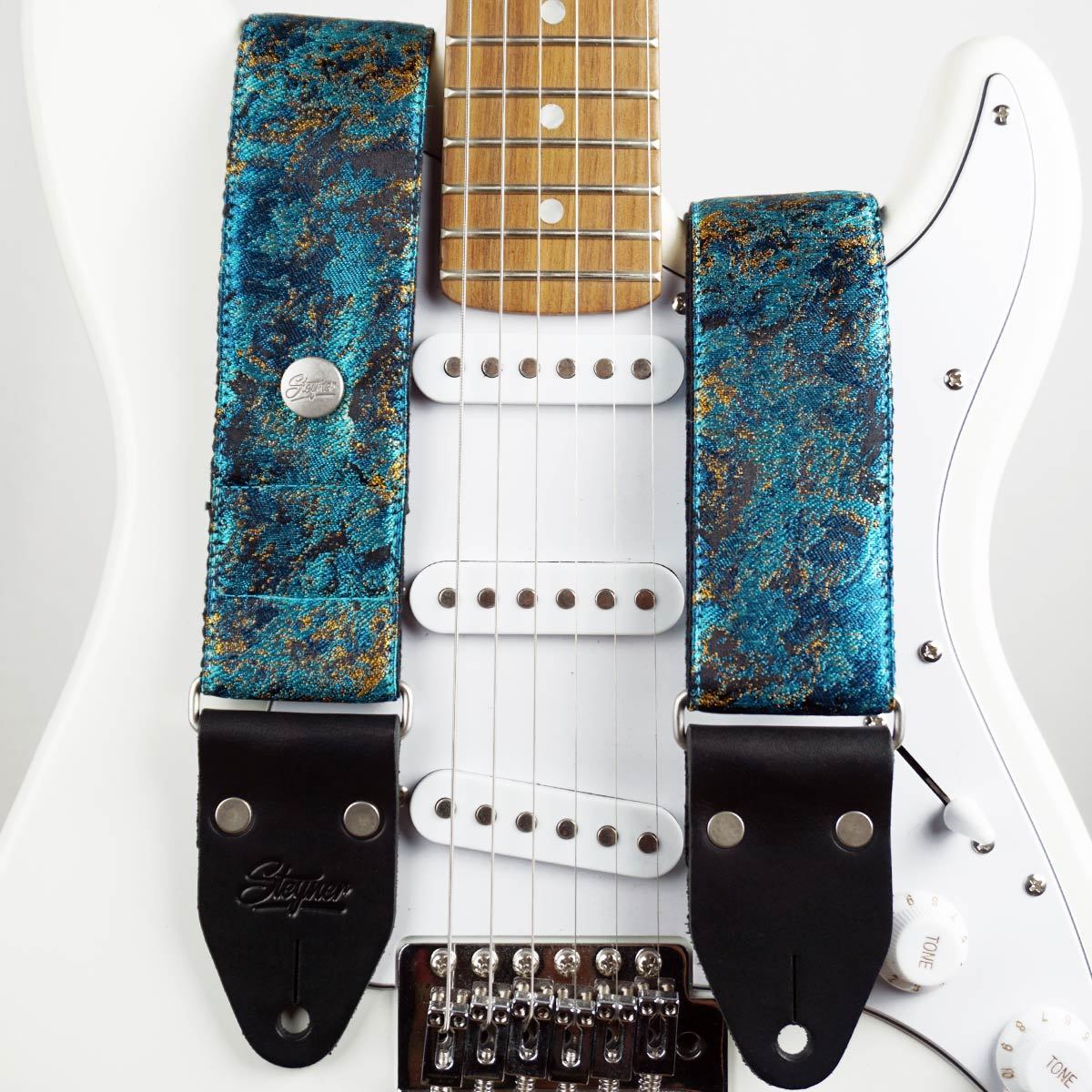 Guitar strap blue - Cosmic Nebula