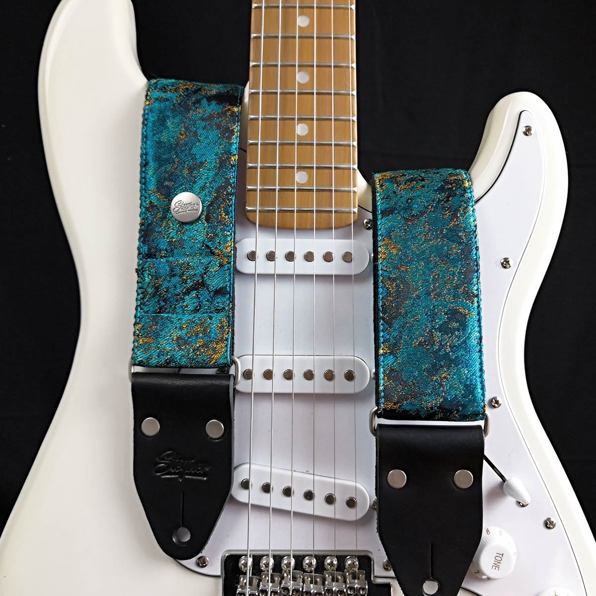 Guitar strap blue - Cosmic Nebula