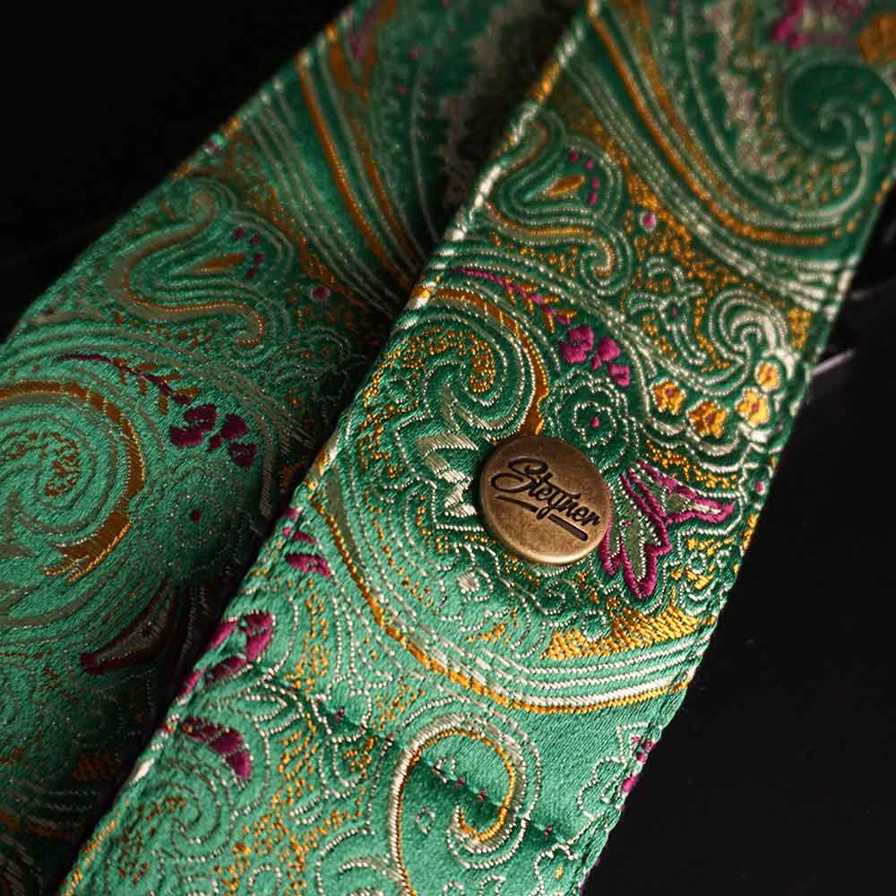 Sangle de guitare Paisley verte – Indian Garden