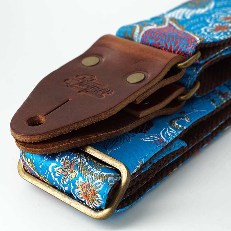 Vintage Guitar Strap Blue - Tropical River (B-Ware)