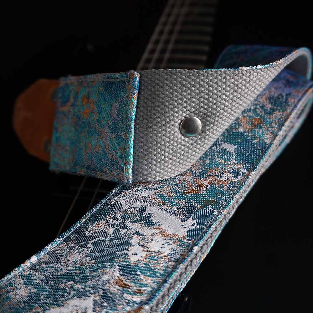 Guitar strap gray- Cosmic Nebula