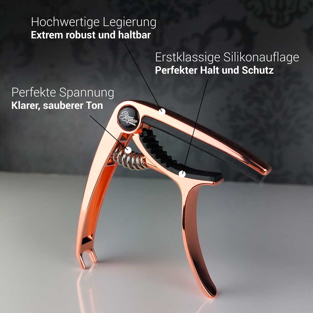 Premium Kapodaster für Gitarre | Capo | Capodasta - Steyner