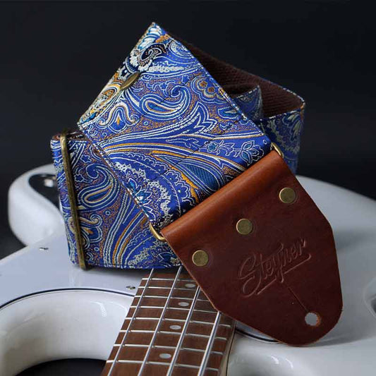 Paisley Bass Strap Blue - Indian Ocean Deluxe