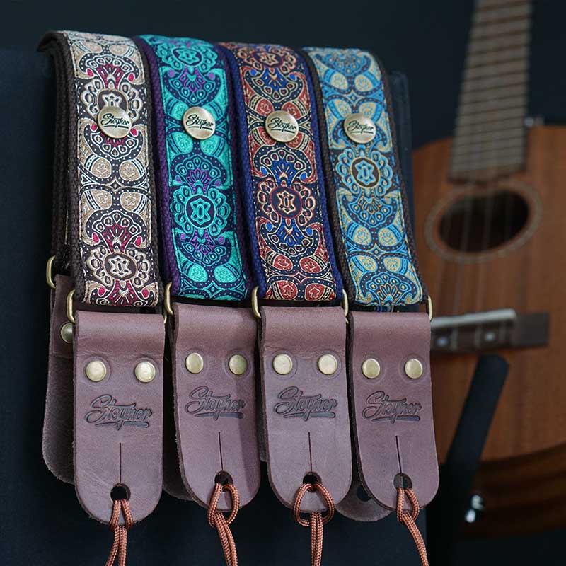 Retro style ukulele strap