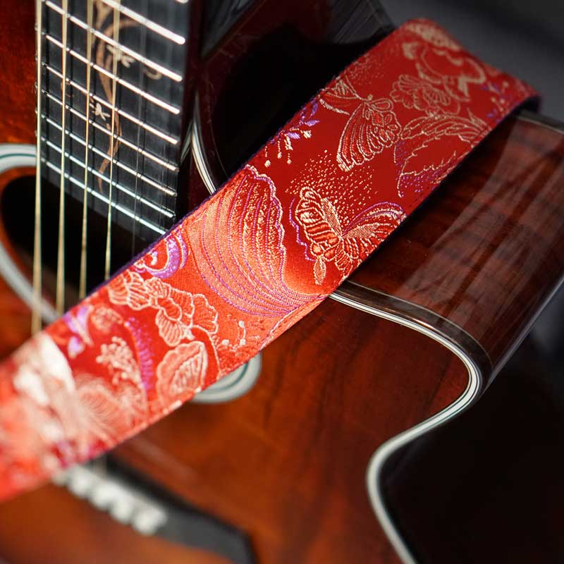 Sangle de guitare vintage rouge - Eastern Heat