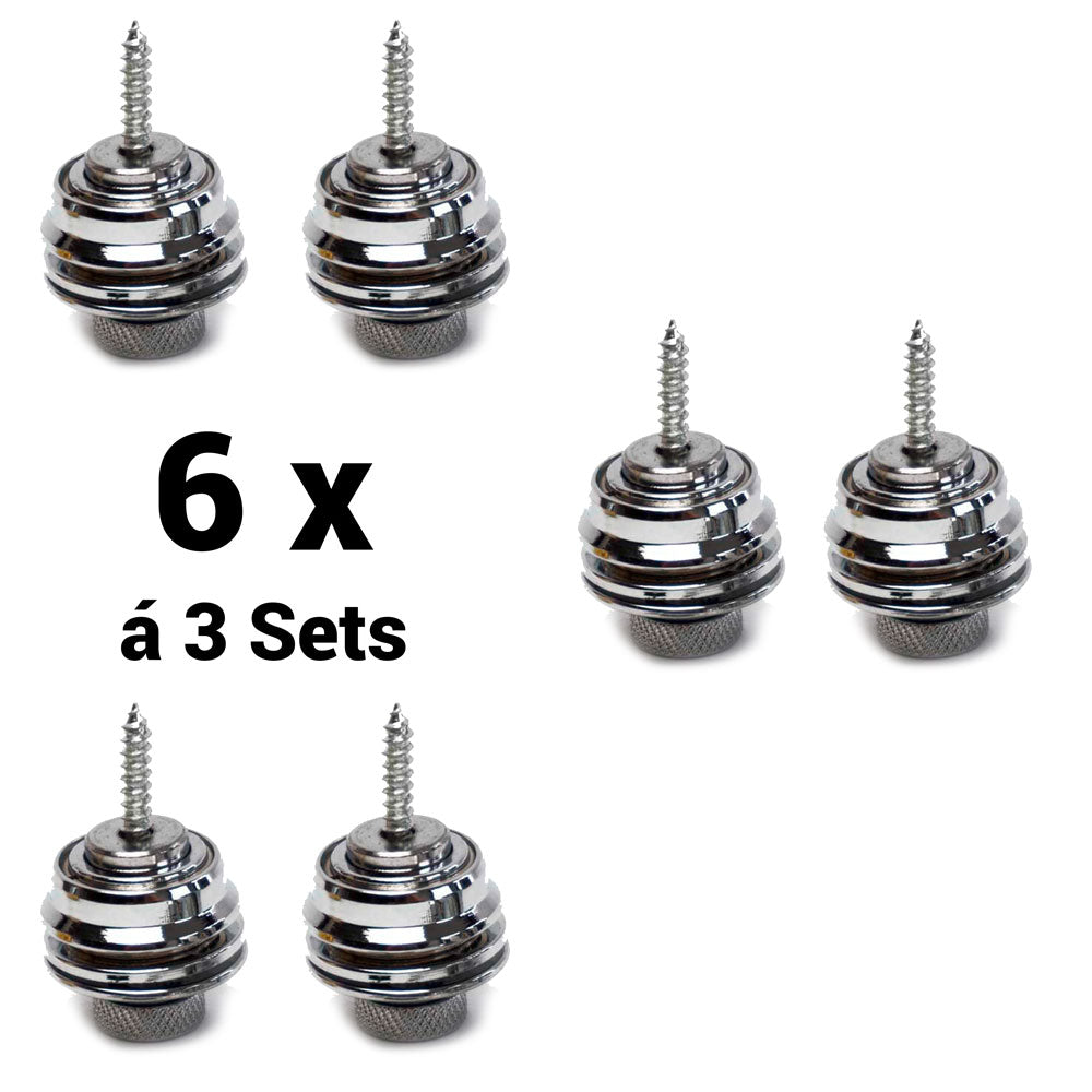 3 x Sets Steyner Gurtsicherung | Big Straplocks | 3 Paare (6 Stück)